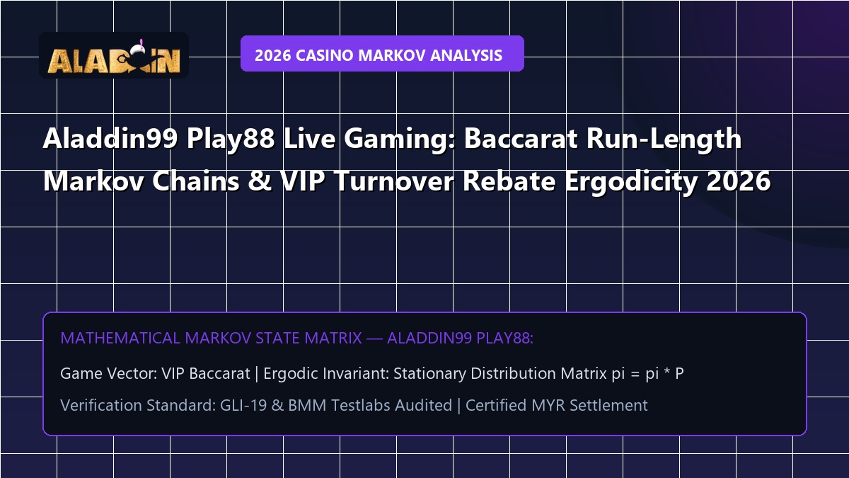 Aladdin99 Play88 Live Gaming: Baccarat Run-Length Markov Chains & VIP Turnover Rebate Ergodicity 2026